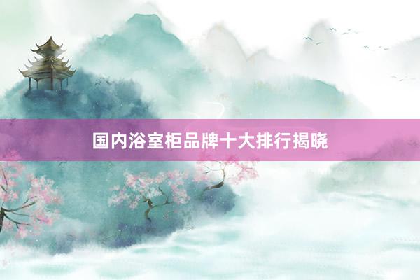 国内浴室柜品牌十大排行揭晓